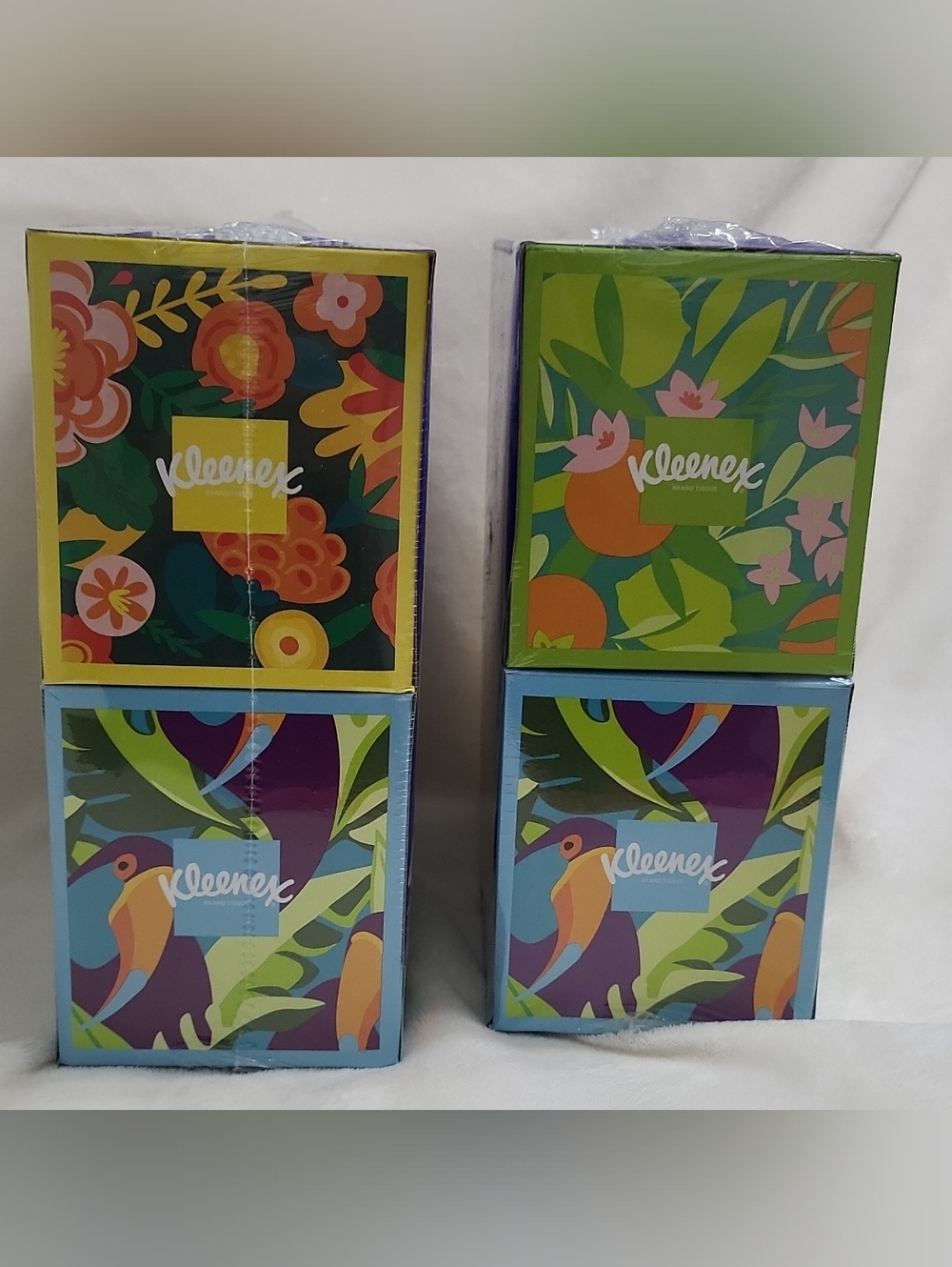 Kleenex Ultra Soft 3-Ply Tissue Box 4 Pack Clean Shield Floral Design On Boxes - Picture 6 of 9